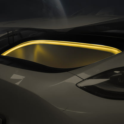 Tesla Model Y Juniper frunk LED light automatically turns on when the front trunk opens for better visibility
