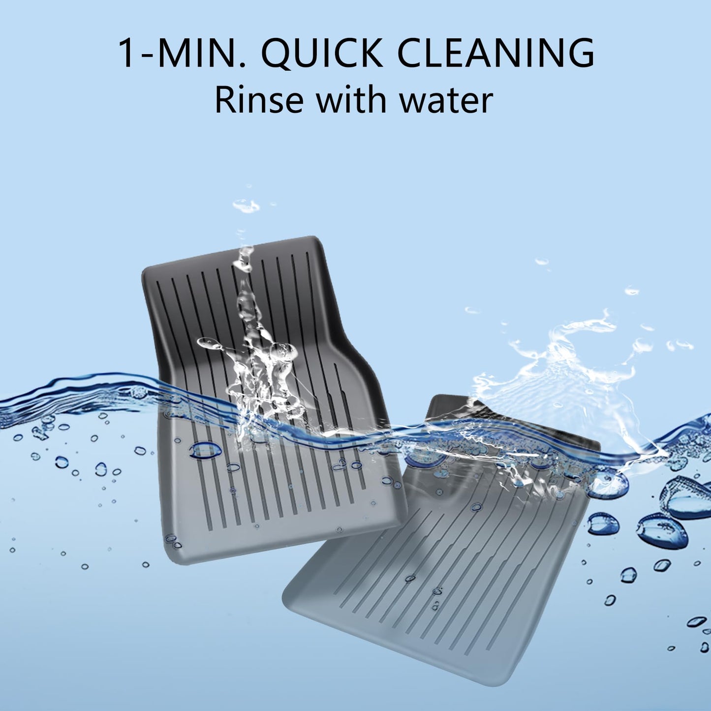 Custom fit TPE floor liners for Tesla Model 3 Highland with precision coverage and non-slip interior protection