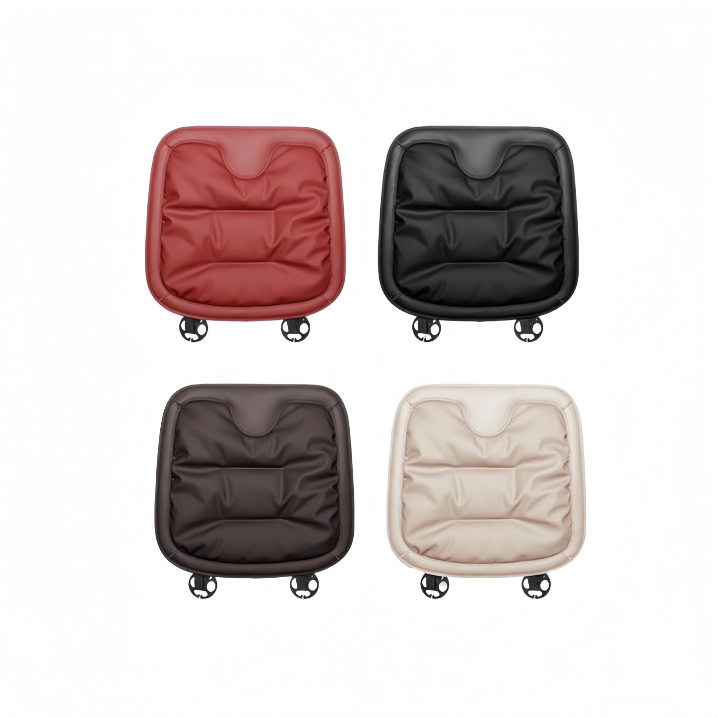 All-season universal car seat cushion made of silicone leather and plush fabric for comfort and durability